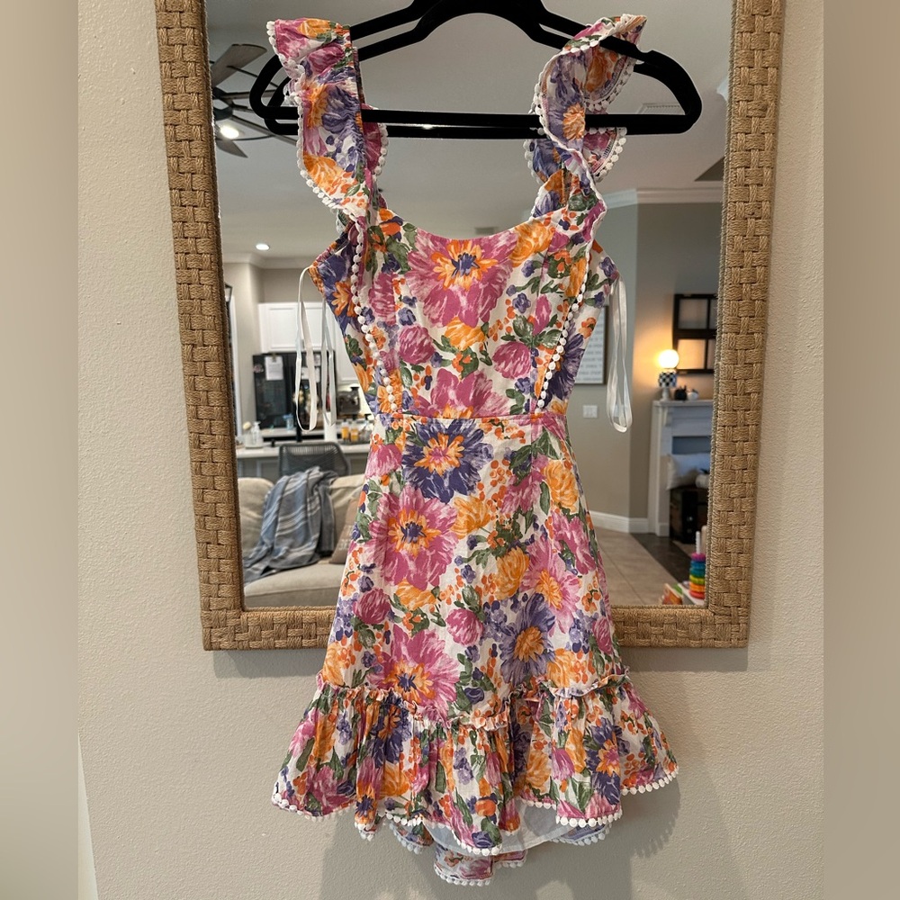 Hello Molly Floral Mini Dress - Pink, Purple, Orange